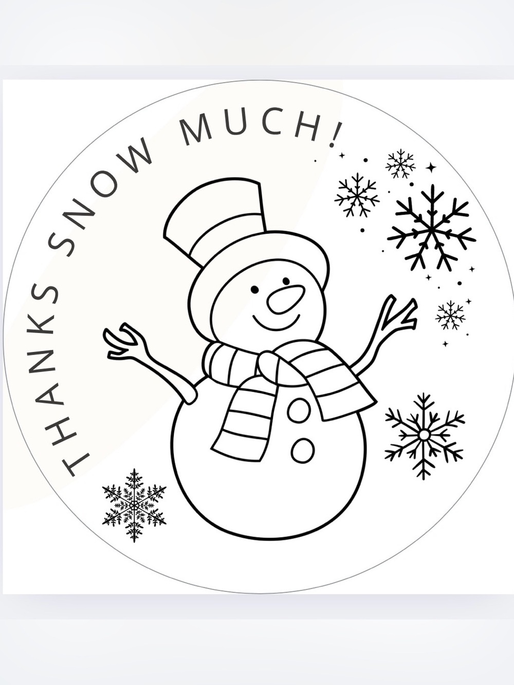 Handmade 50count Snowman Stickers